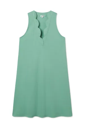 Pima Scallop Tank Gown in Meadow