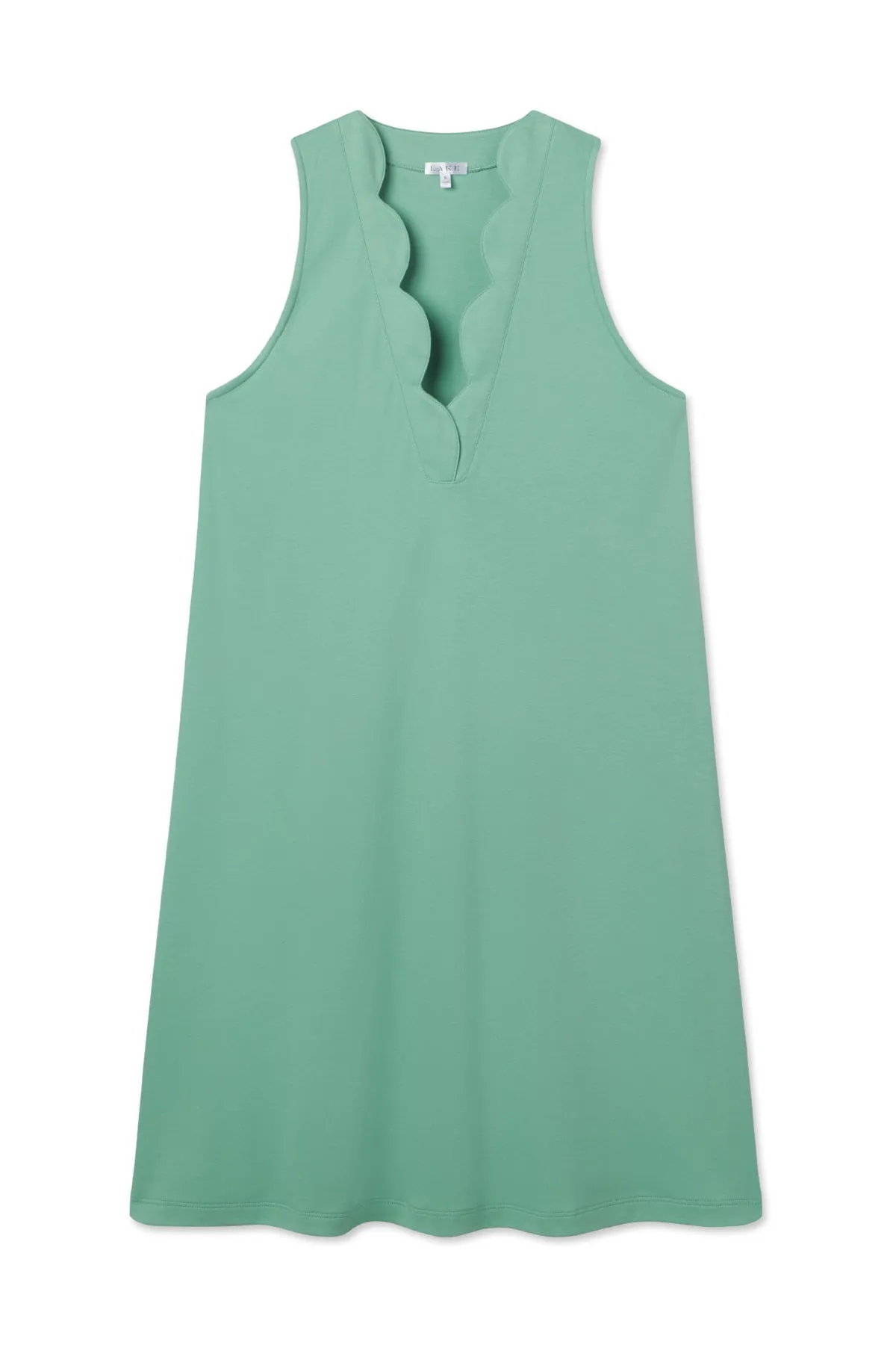 Pima Scallop Tank Gown in Meadow