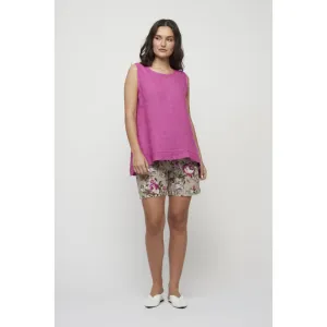 Pistache Sleeveless Linen Top