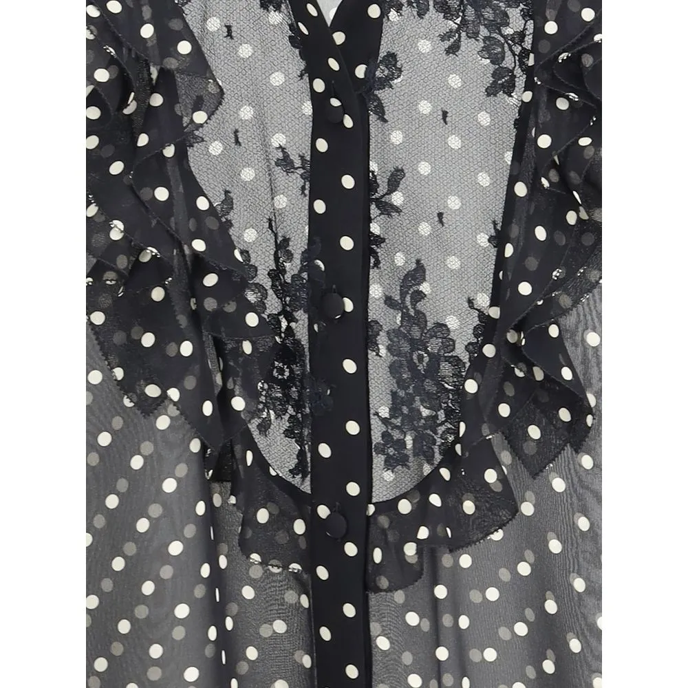 Polka dot silk Shirt