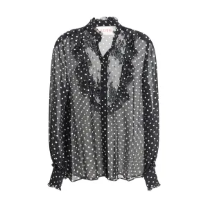 Polka dot silk Shirt