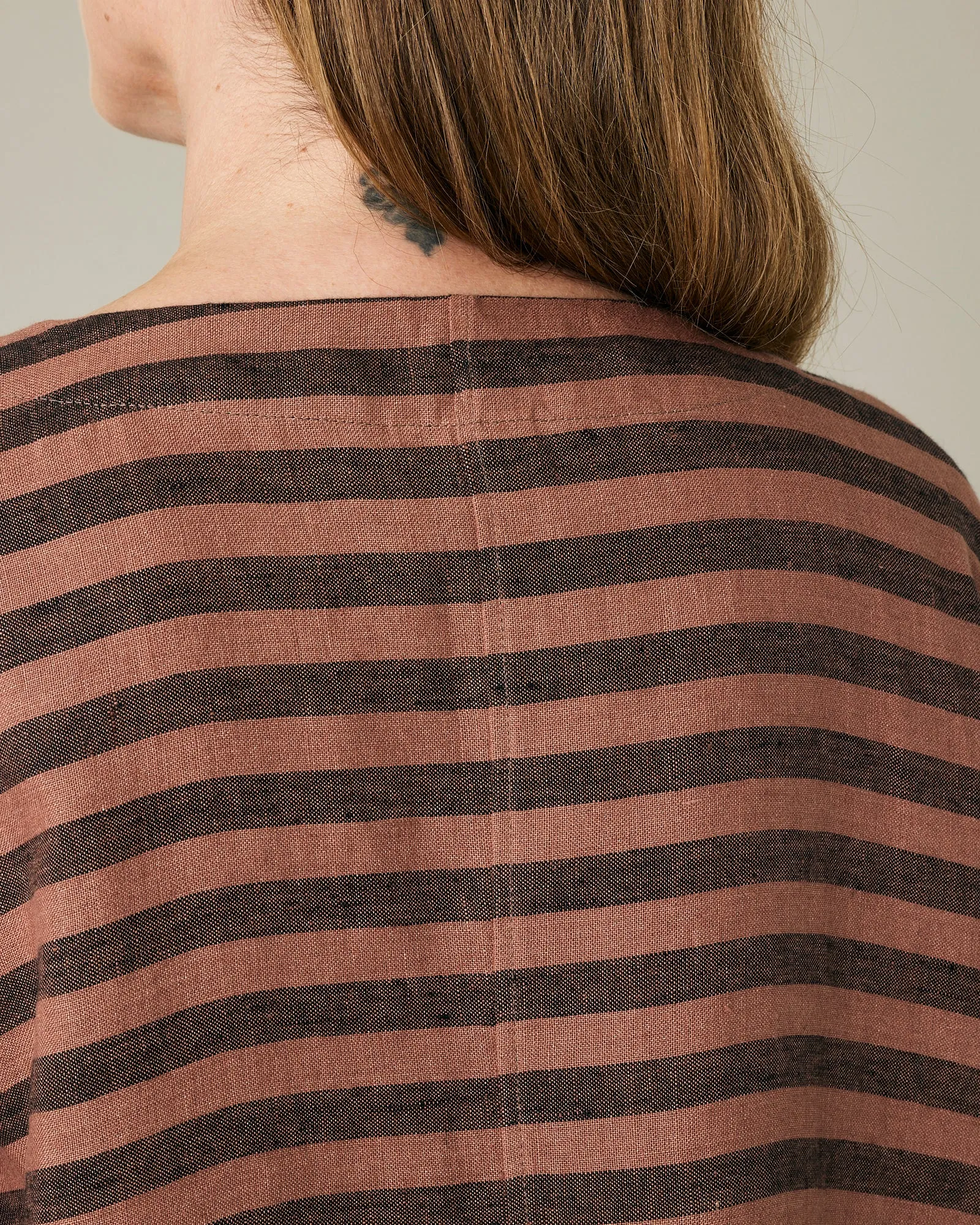 Polly Biscuit Stripe Linen Top