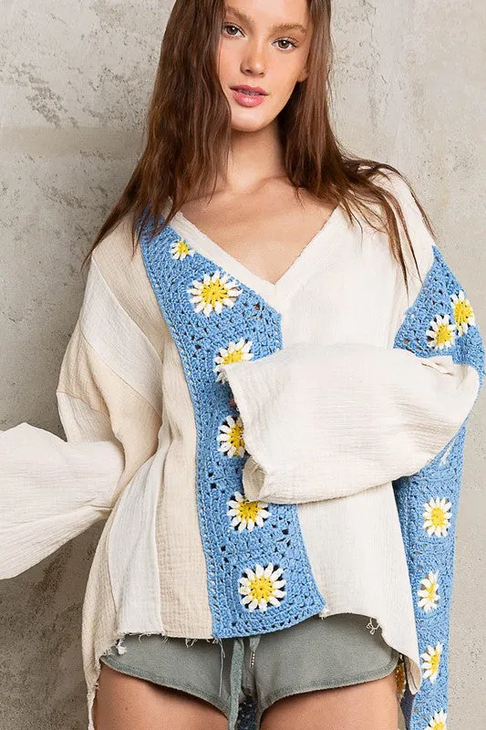 Portia Crochet V Top