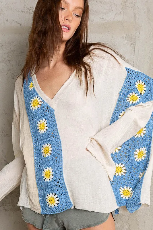 Portia Crochet V Top