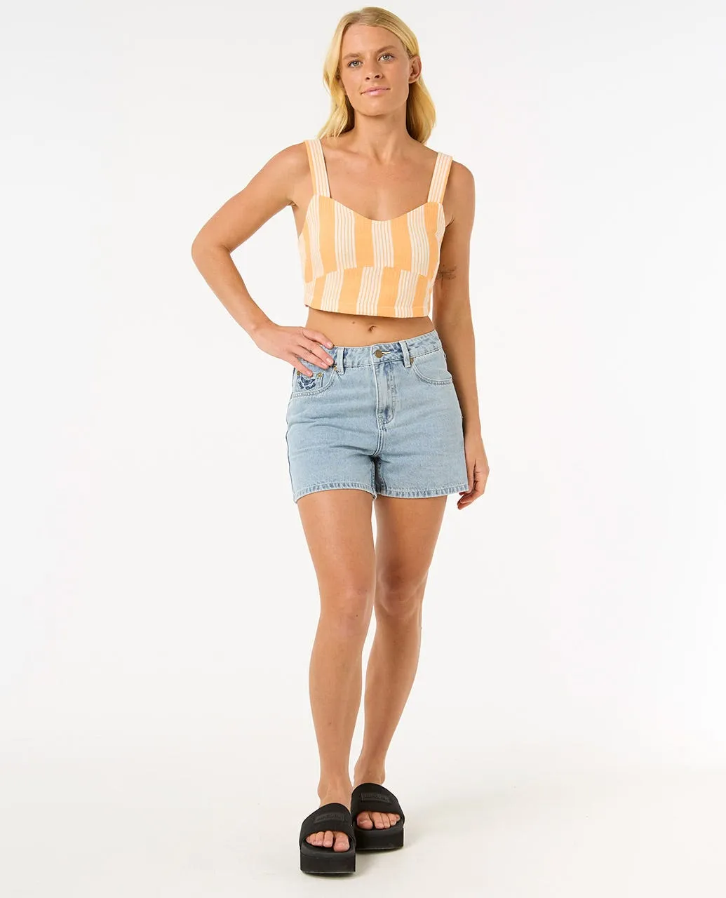 Premium Surf Stripe Crop