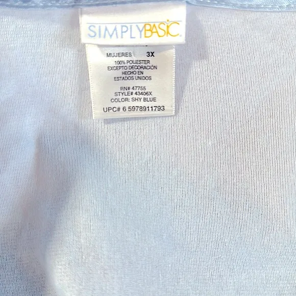 Pretty Vintage Baby_Blue *Long Sleeves Soft Fleece Nightgown w/Quilted Design 3x