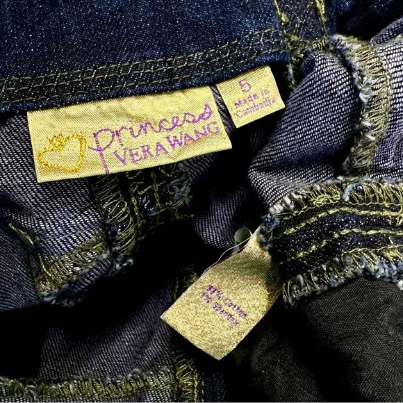 PRINCESS VERA WANG Dark Wash Denim Mini Skirt Juniors 5