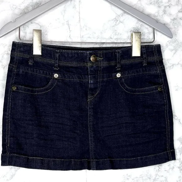 PRINCESS VERA WANG Dark Wash Denim Mini Skirt Juniors 5