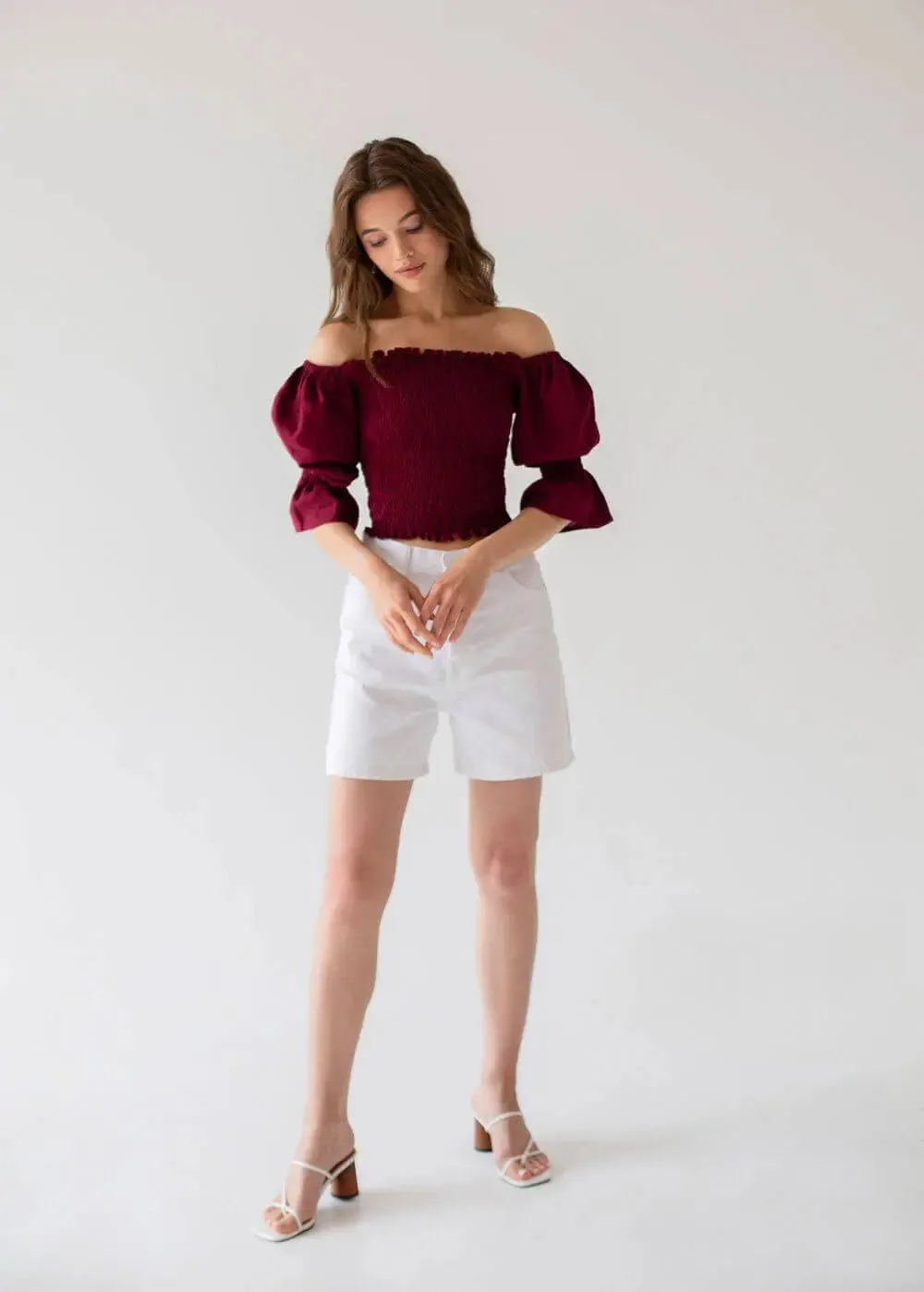 Puff Sleeve Linen Top