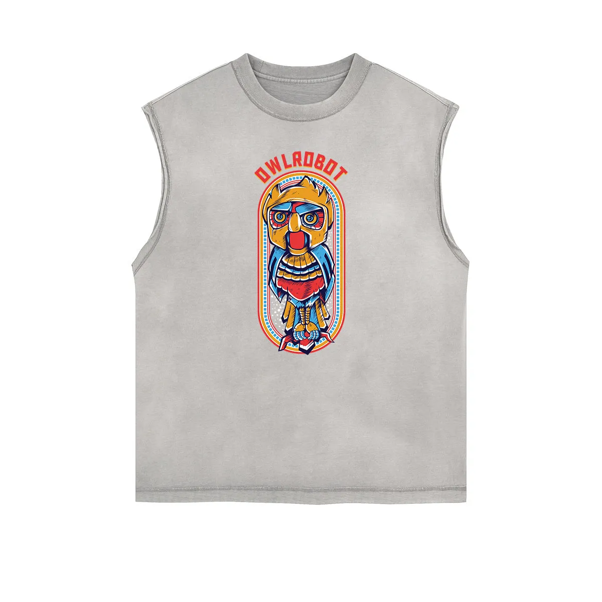 Punk Cartoon Graphic Tank Top