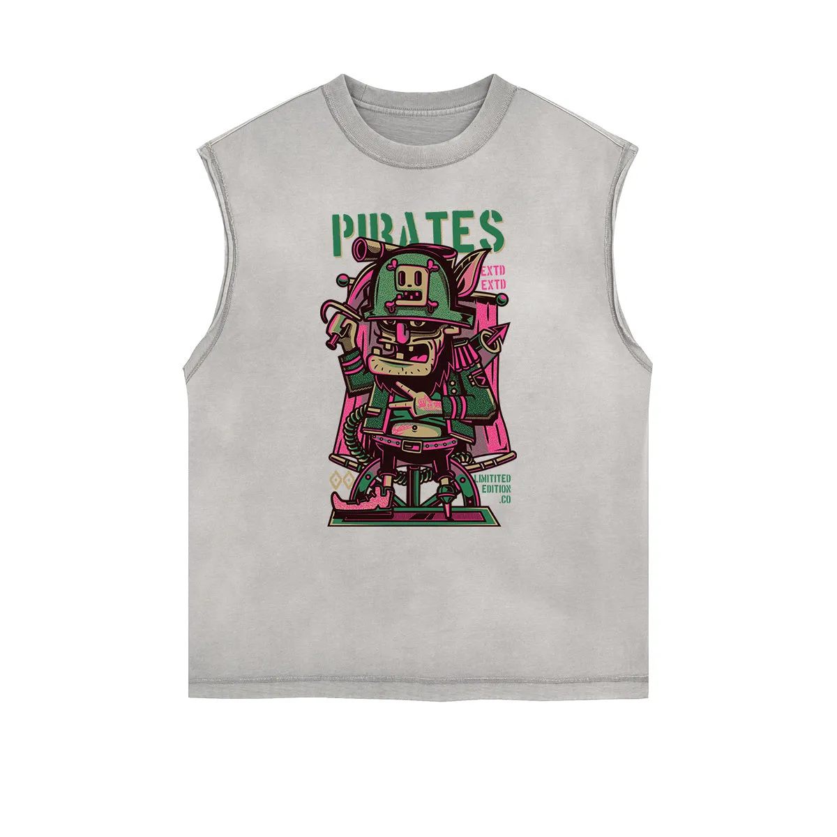 Punk Cartoon Graphic Tank Top