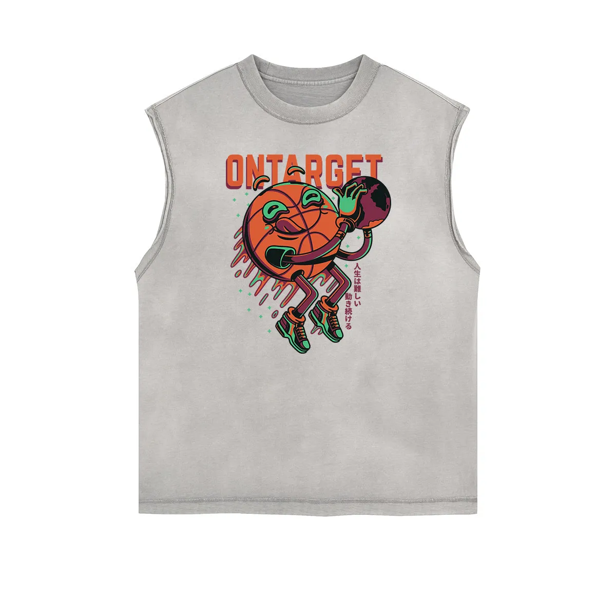 Punk Cartoon Graphic Tank Top