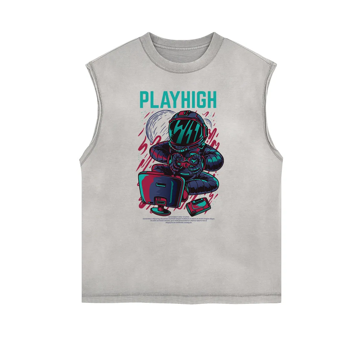 Punk Cartoon Graphic Tank Top