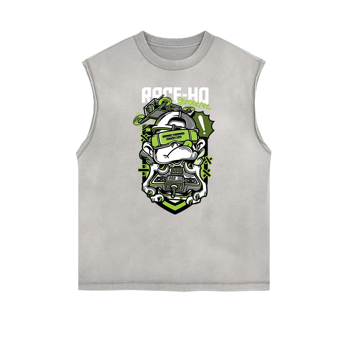 Punk Cartoon Graphic Tank Top