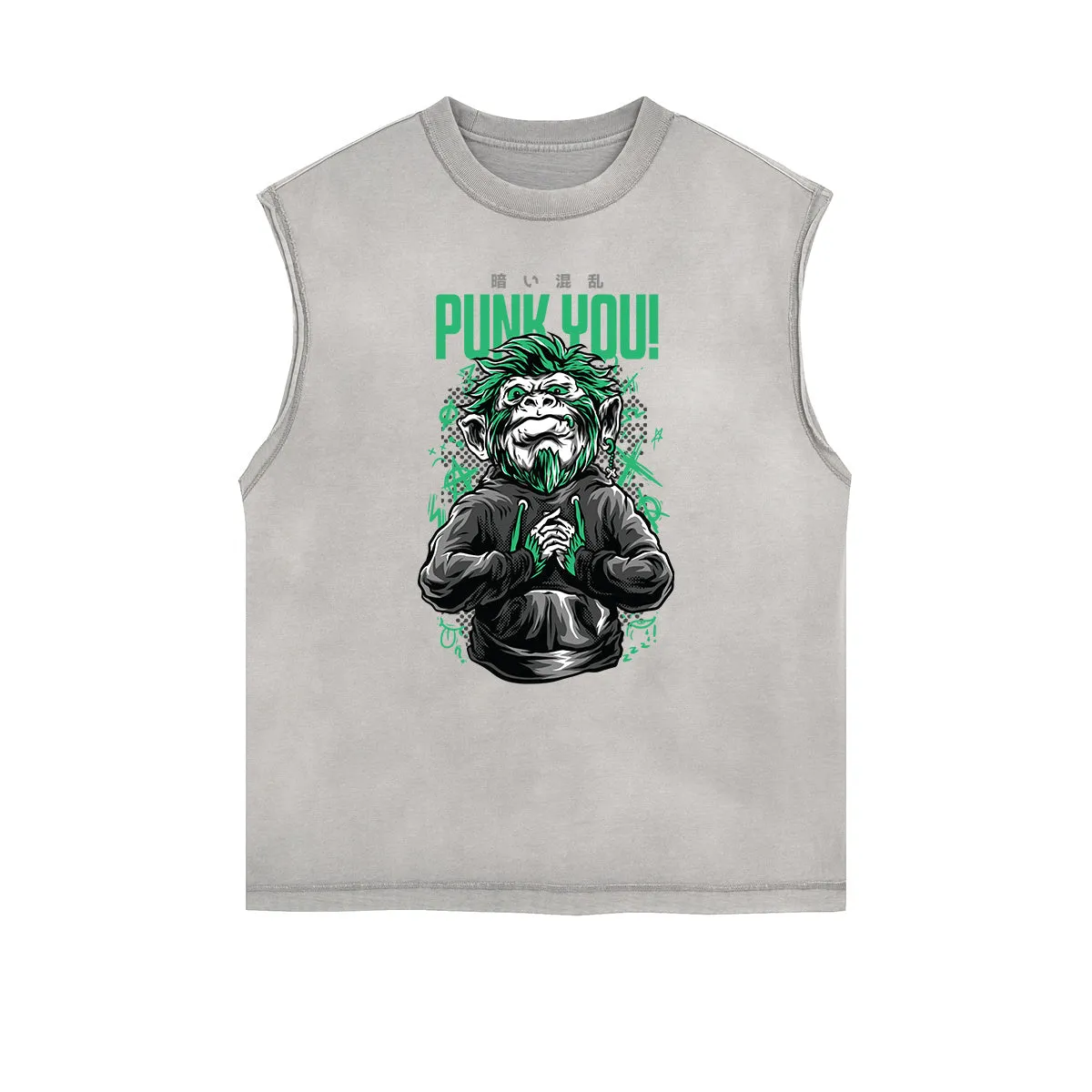 Punk Cartoon Graphic Tank Top