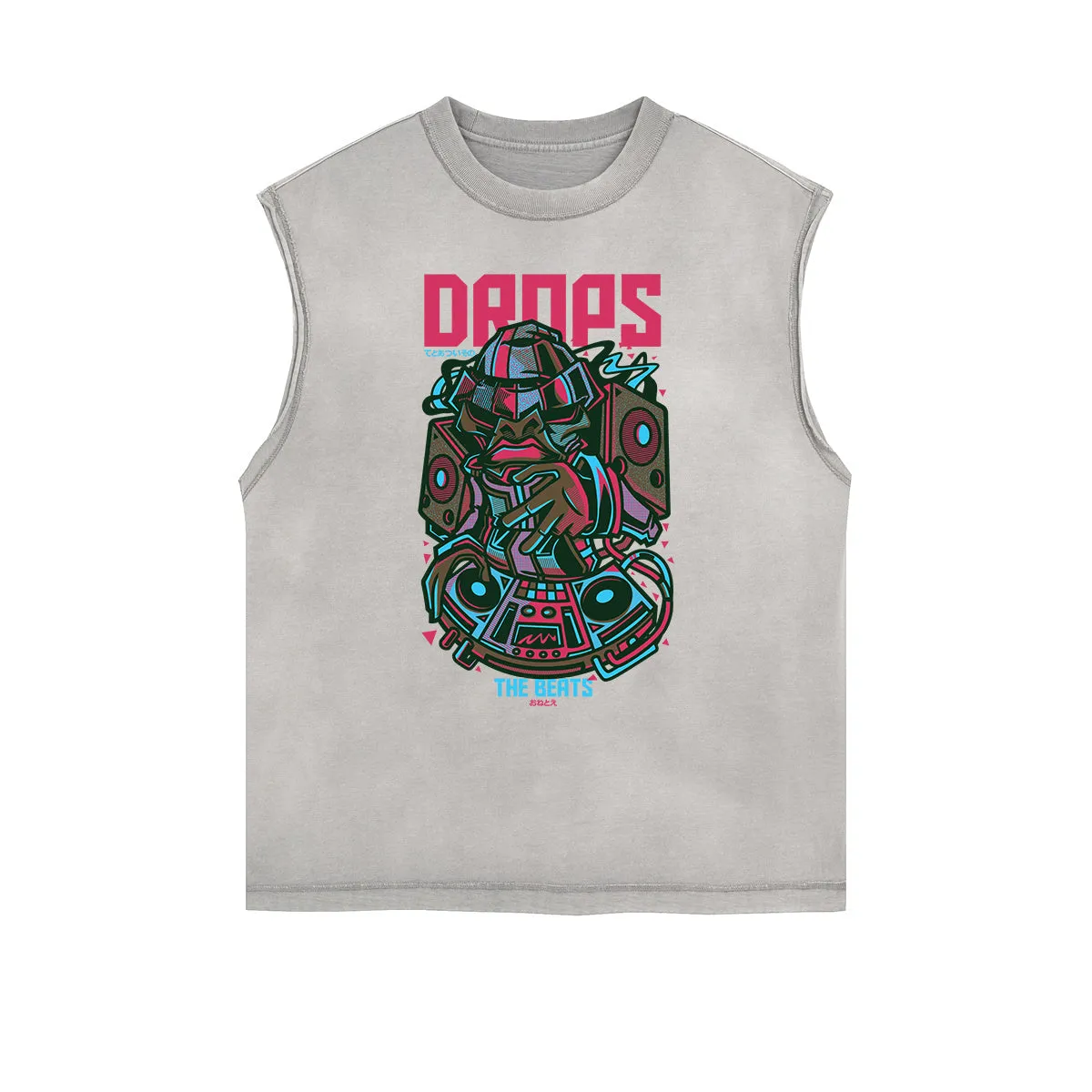 Punk Monster Graphic Muscle Tank