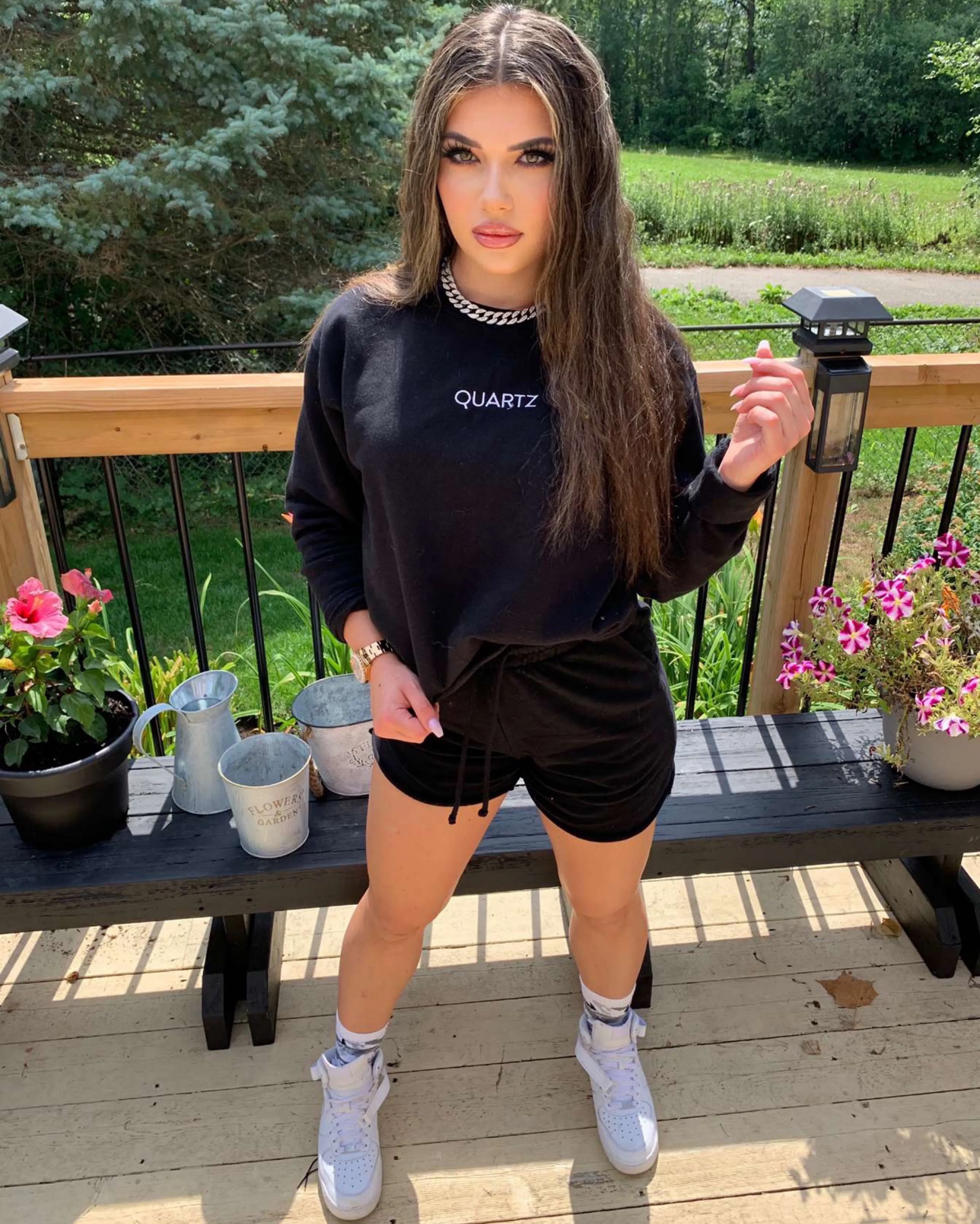 QUARTZ FLEECE PULLOVER (BLACK)