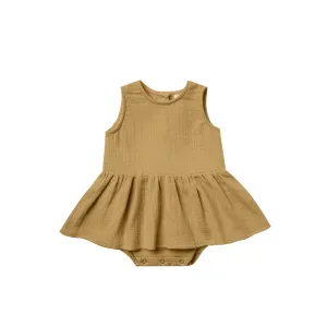 Quincy Mae Skirted Tank Romper - Gold