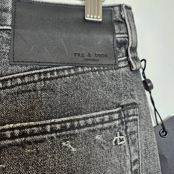 rag &amp; bone Denim Skirt Womens Size 27 Itty Bitty Mini Frayed Clean Black