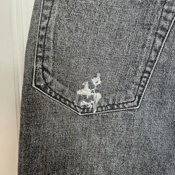 rag &amp; bone Denim Skirt Womens Size 27 Itty Bitty Mini Frayed Clean Black
