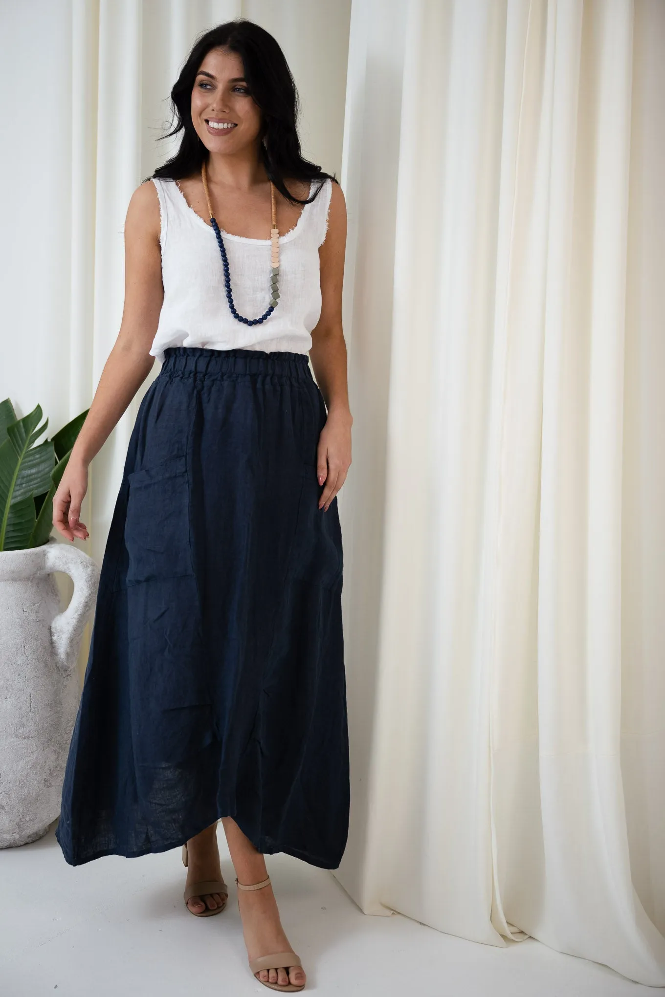 Raw Edge Cami | White