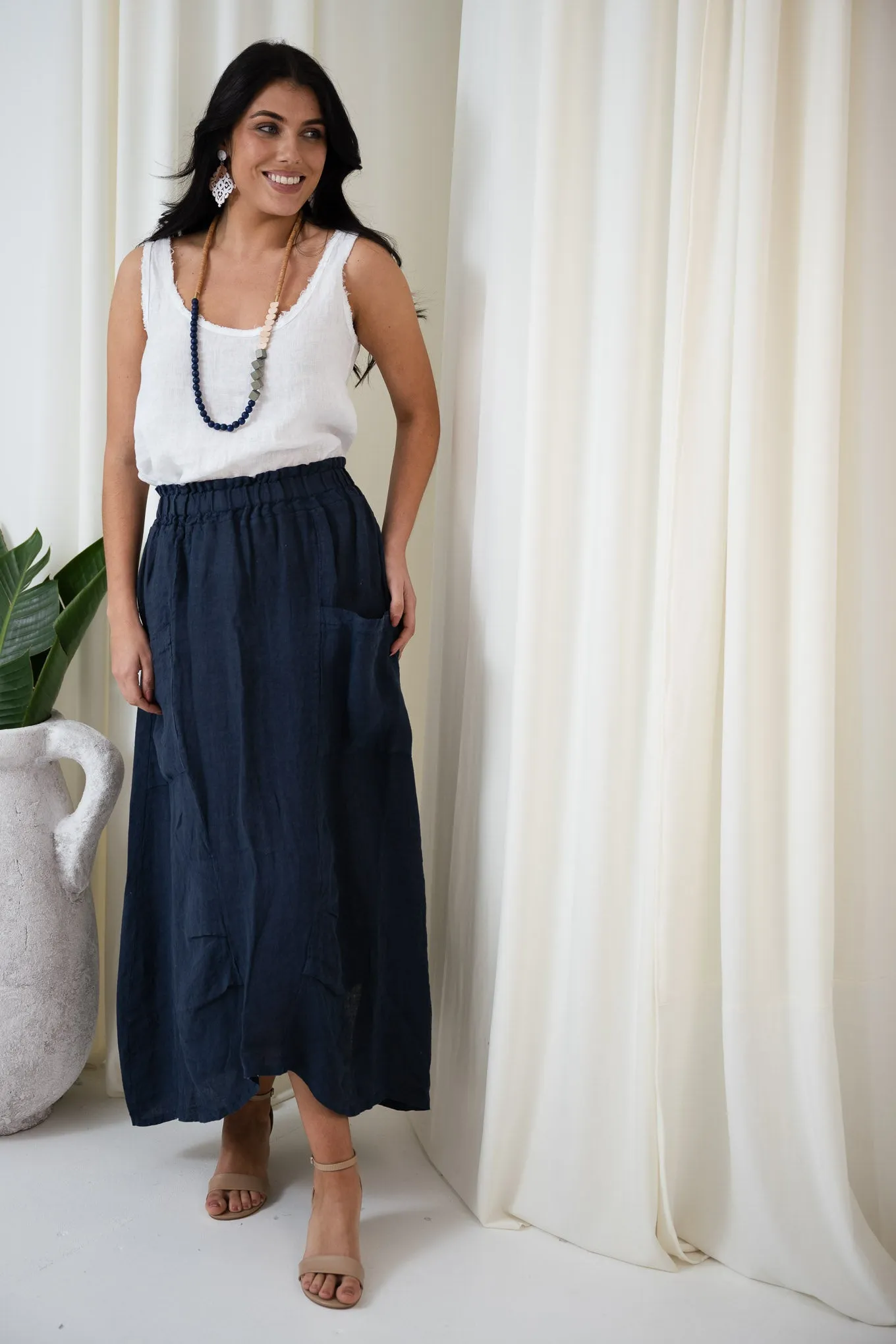 Raw Edge Cami | White
