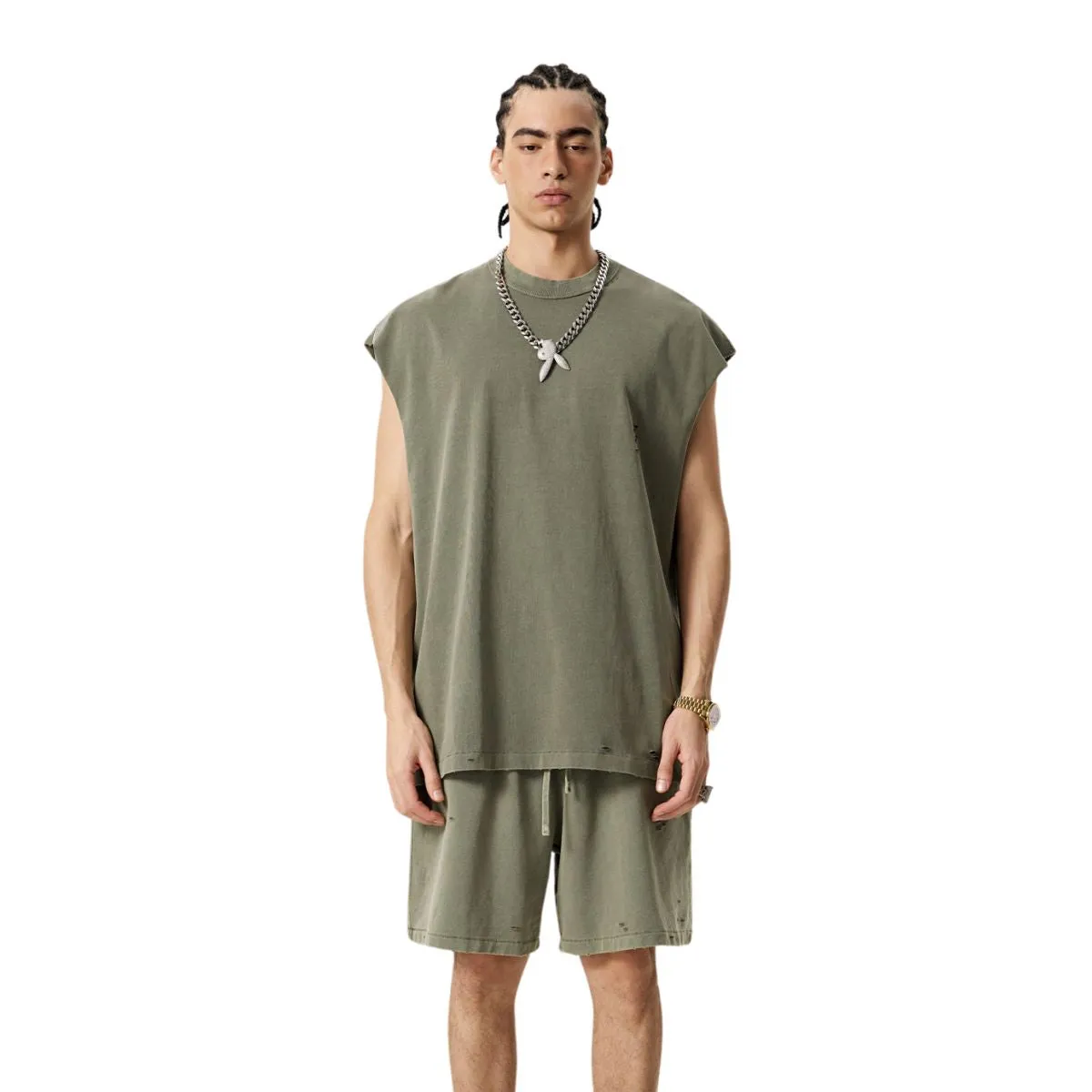 Raw Edge Destructive Muscle Tank 275gsm