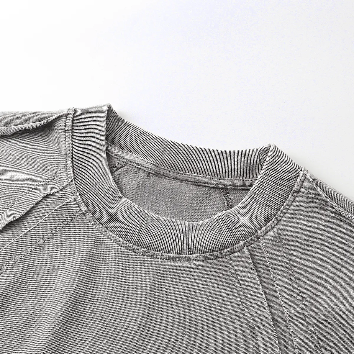Raw Edge Patchwork Muscle Tank 275gsm