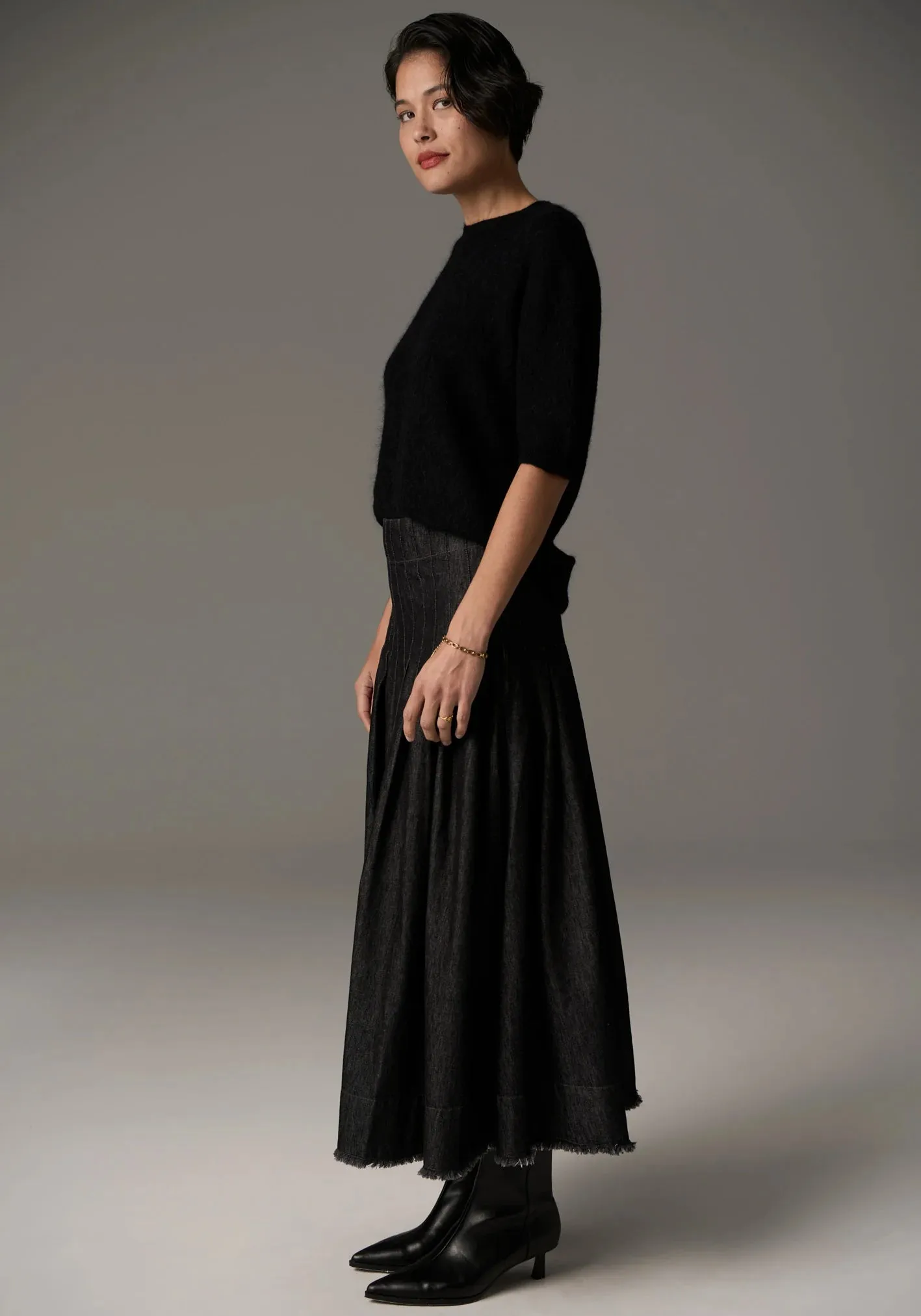 Reece Denim Skirt Black Wash