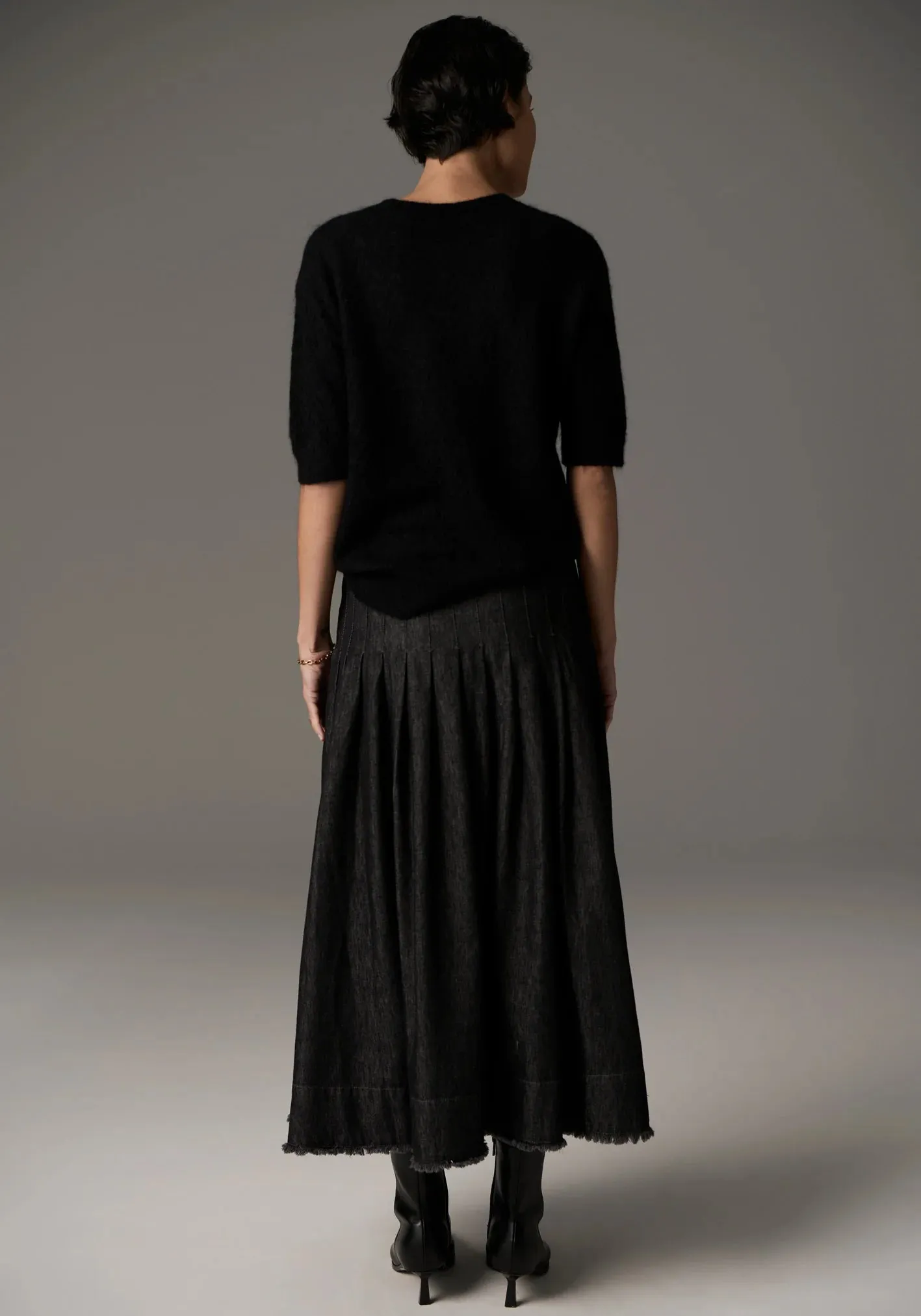 Reece Denim Skirt Black Wash