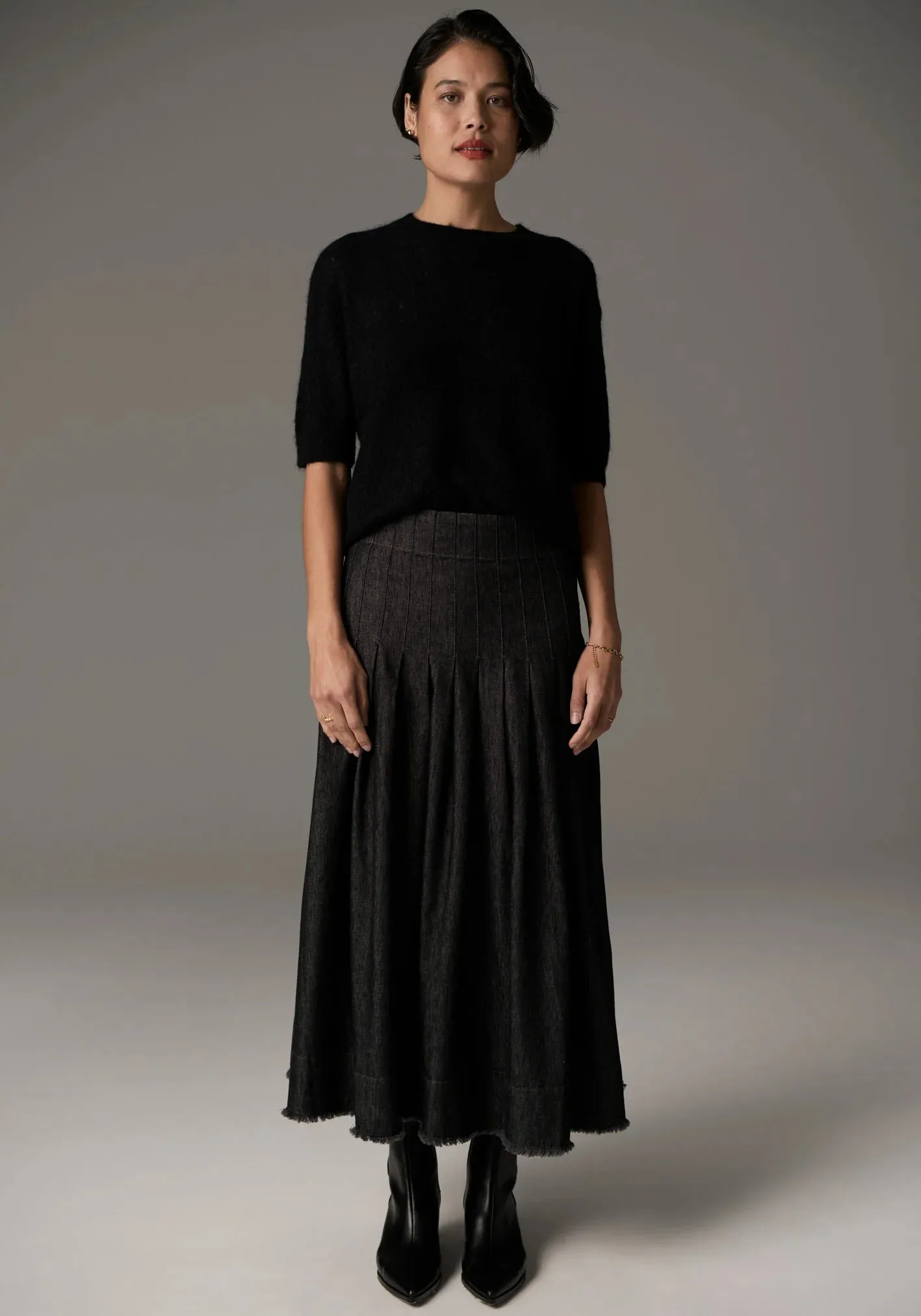 Reece Denim Skirt Black Wash
