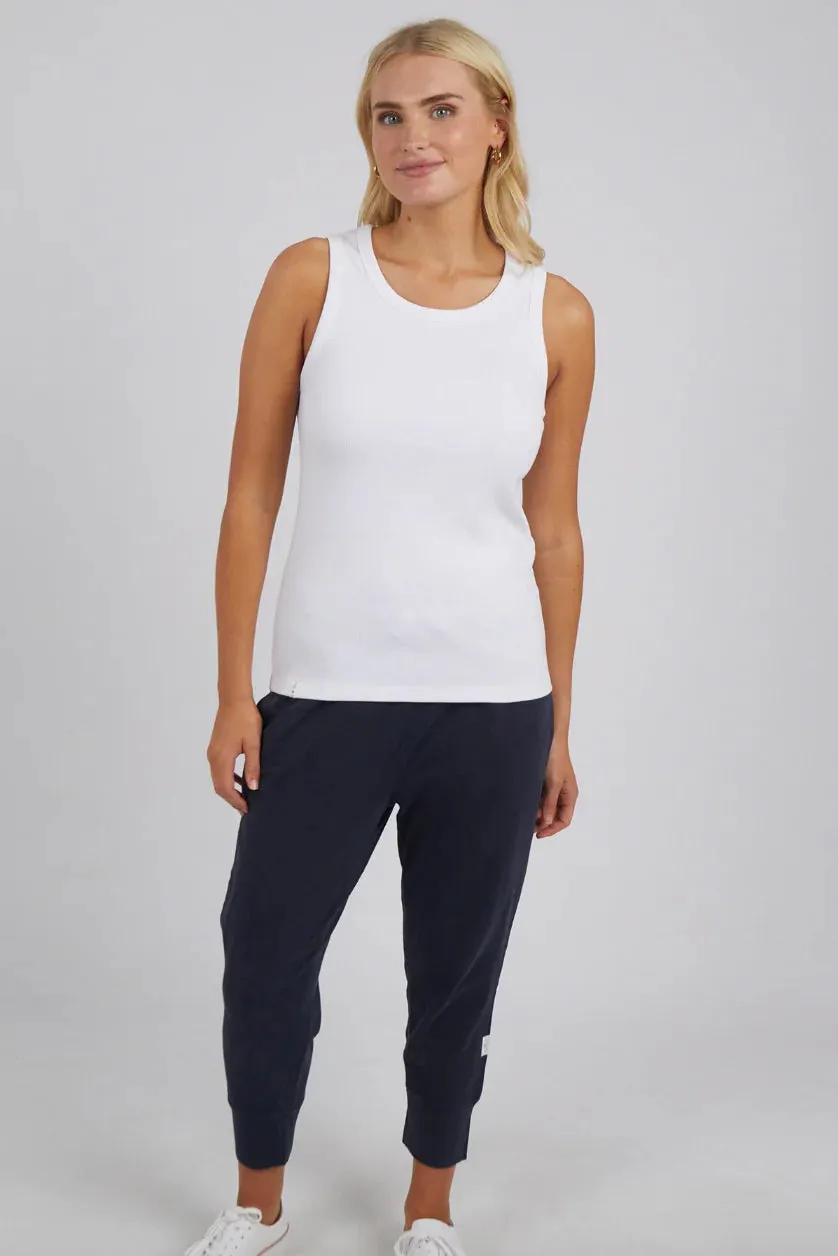 Rib Crew Tank - White
