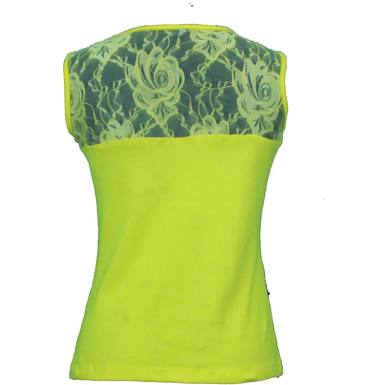 Rib knit pocket tank with lace at back from High Velocity