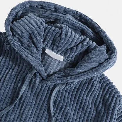 Ribbed corduroy hoodie - zereno