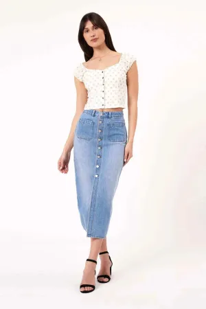 Rolla's Sailor Skirt Mid Vintage Blue