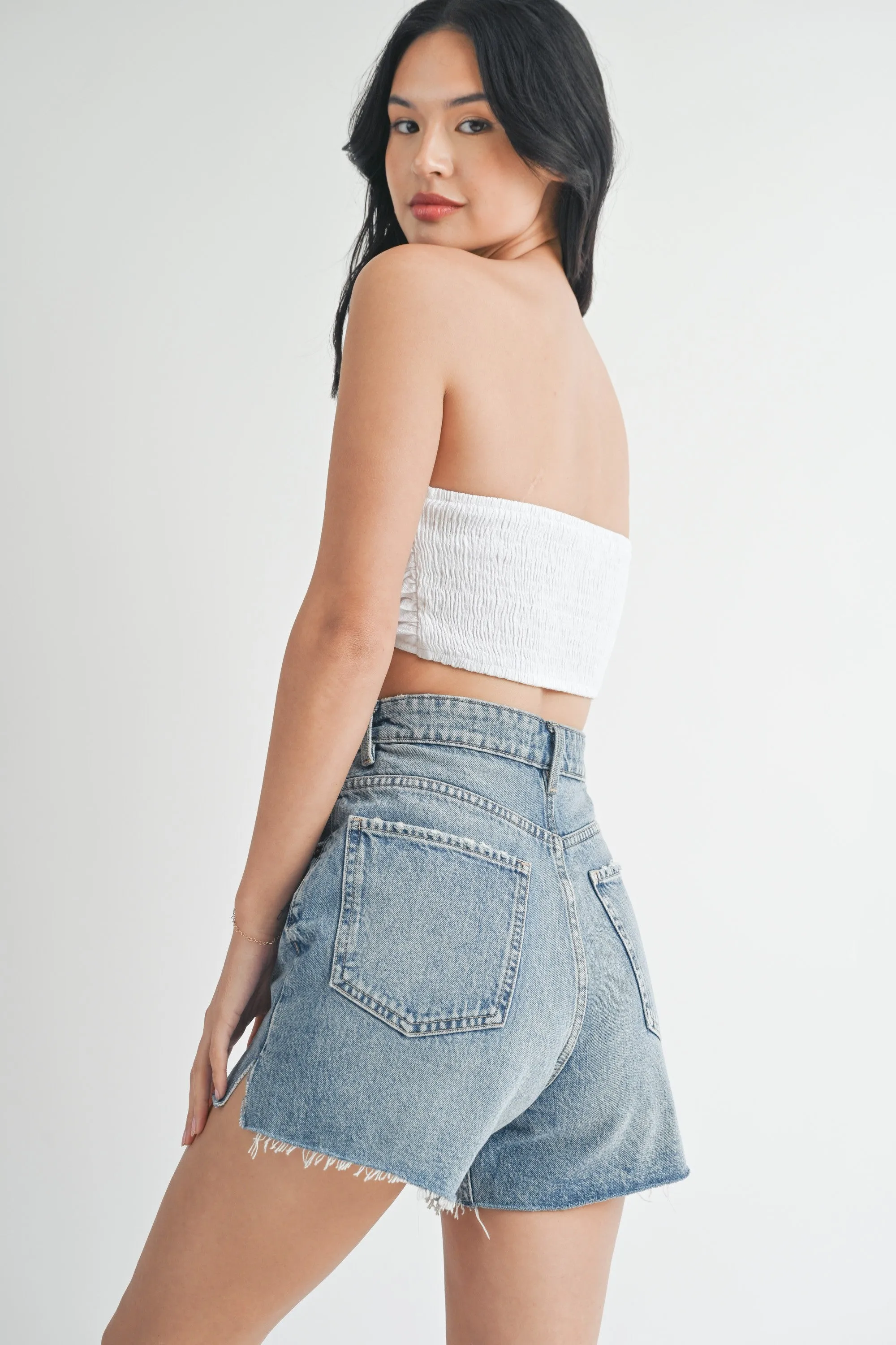Rosette Top - White