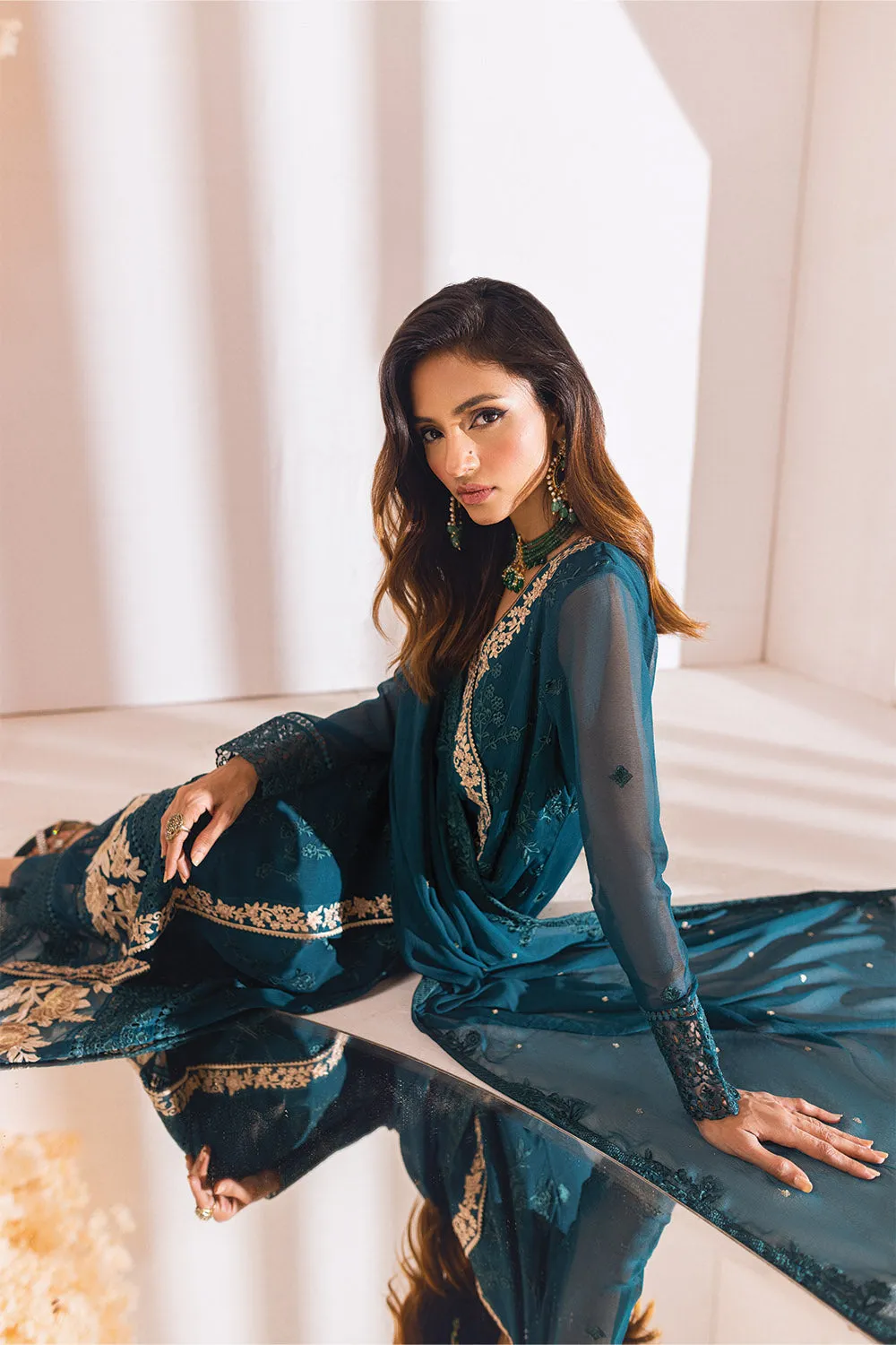 Royal Meadow |  Azure Ensembles Chiffon 3PCS 2023