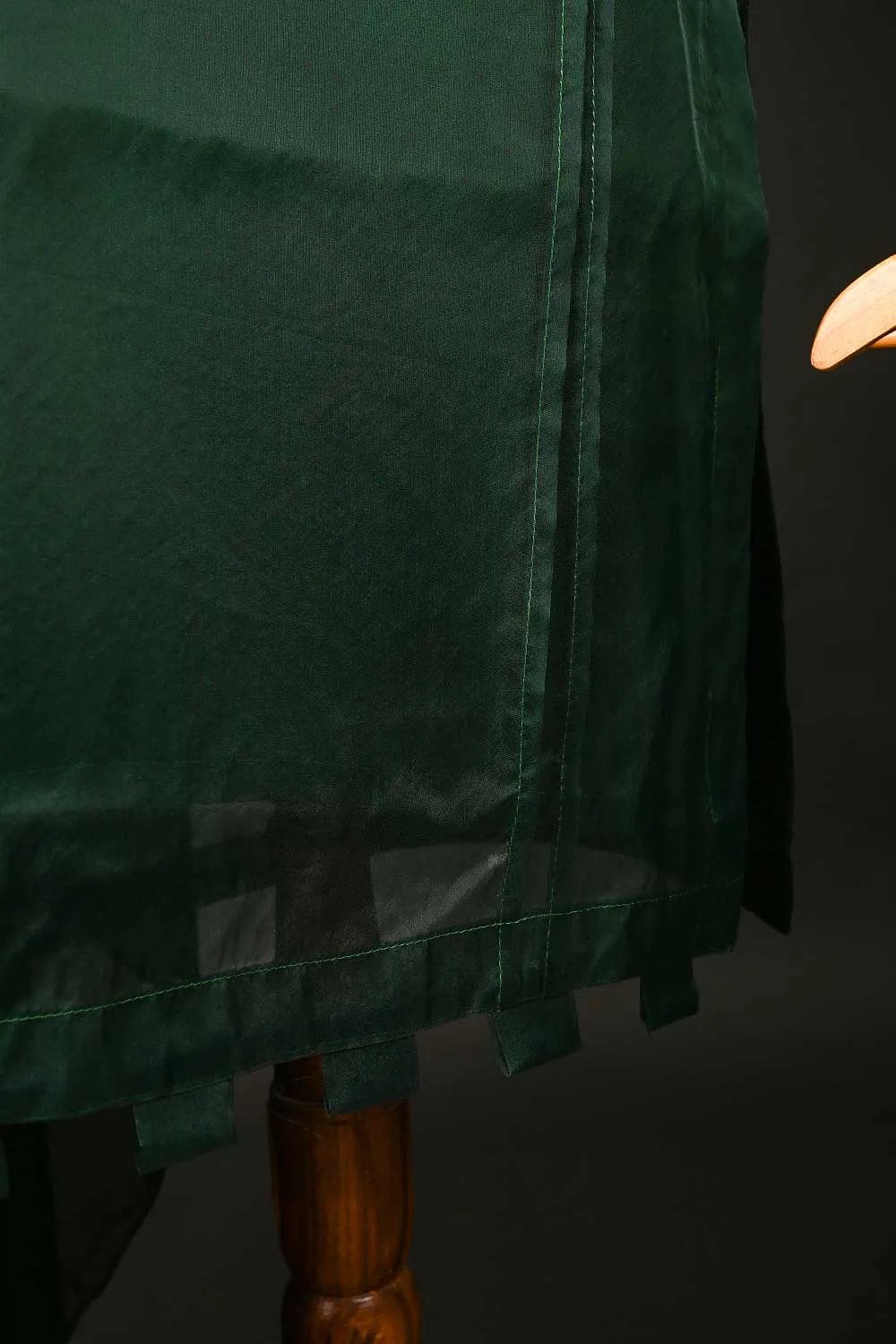 RTW-116-Green - 3Pc Stitched Organza Dress