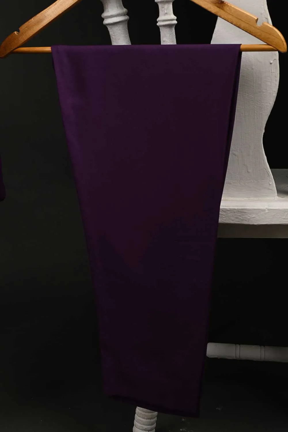 RTW-87-Purple -  3Pc Stitched Embroidered Adda Work Chiffon Shirt