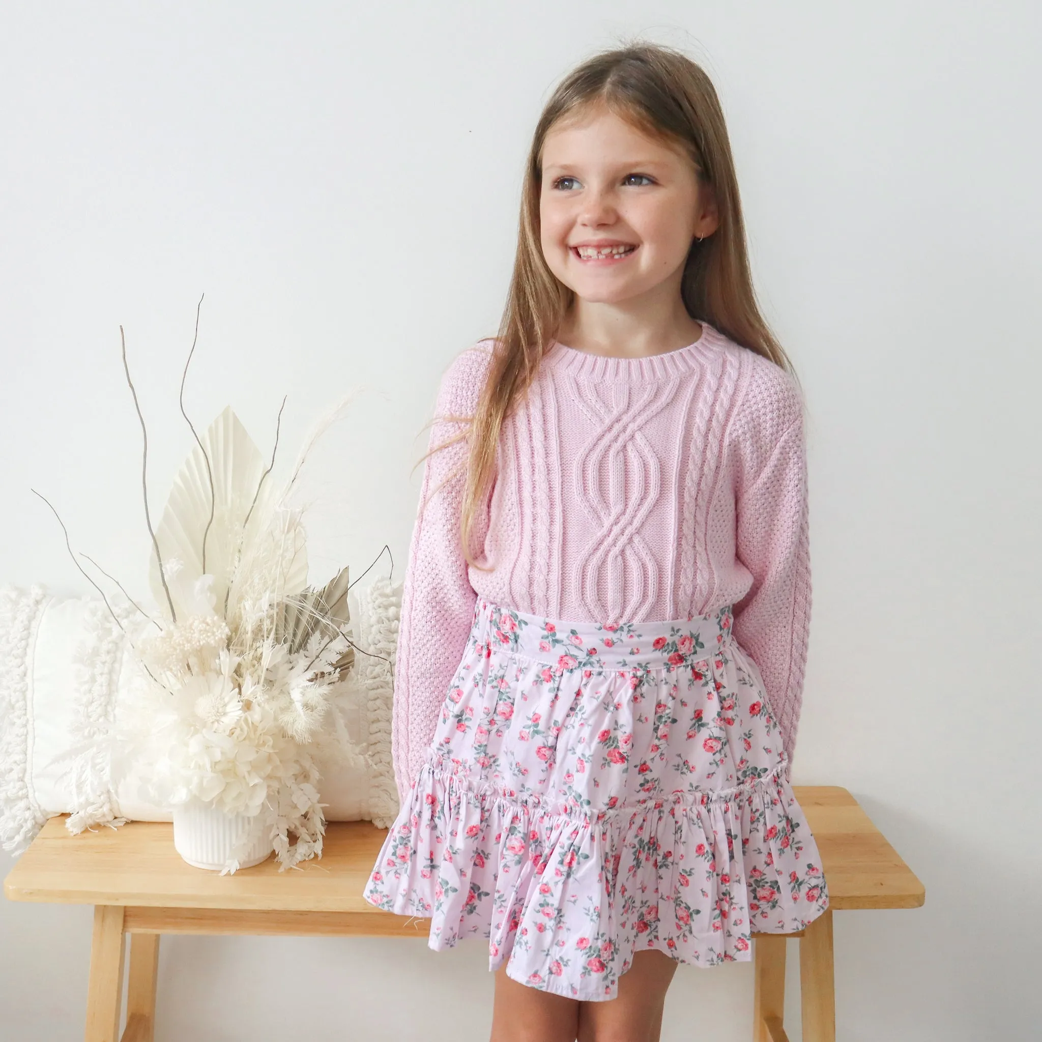 Ruffle Suspender Skirt - Aubree