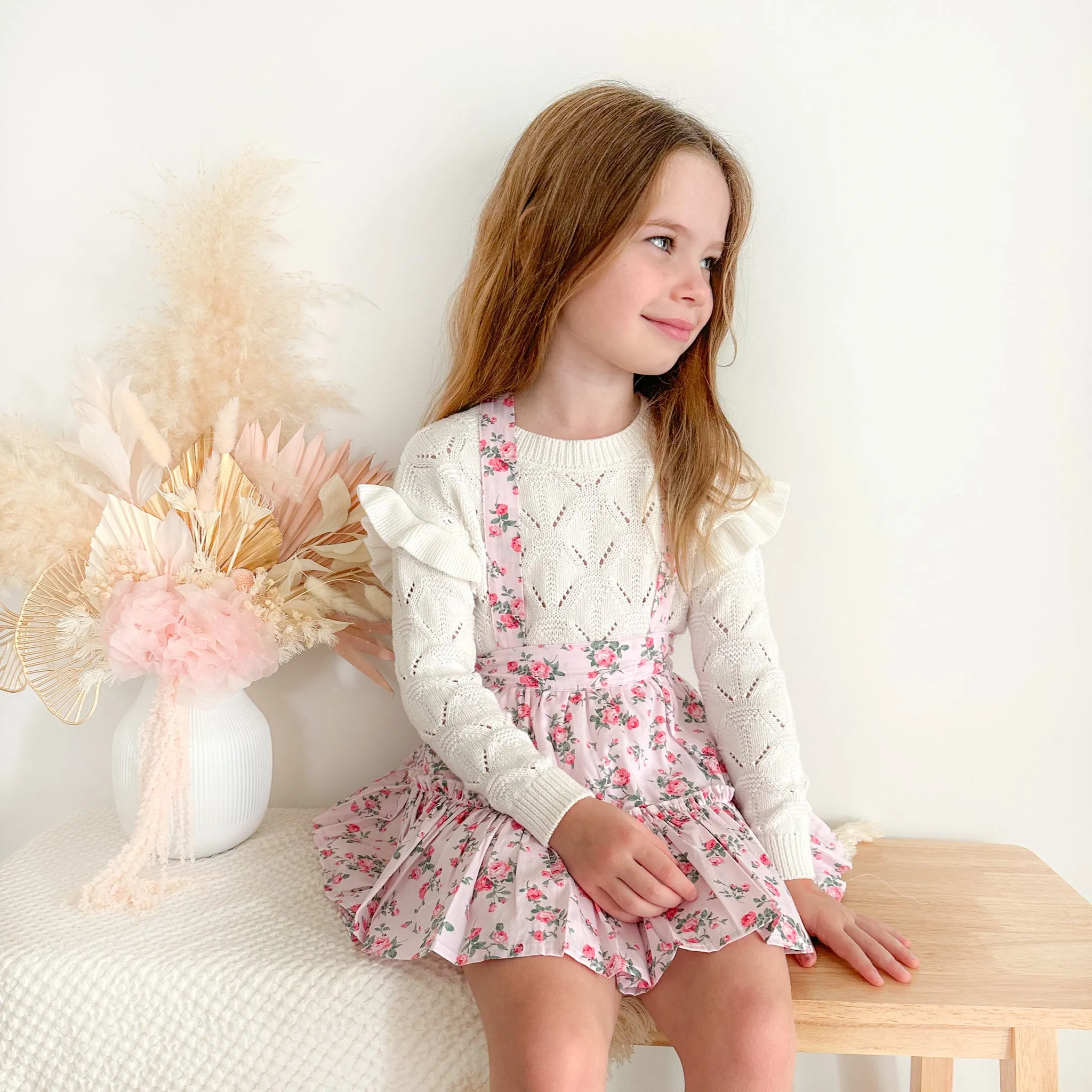 Ruffle Suspender Skirt - Aubree