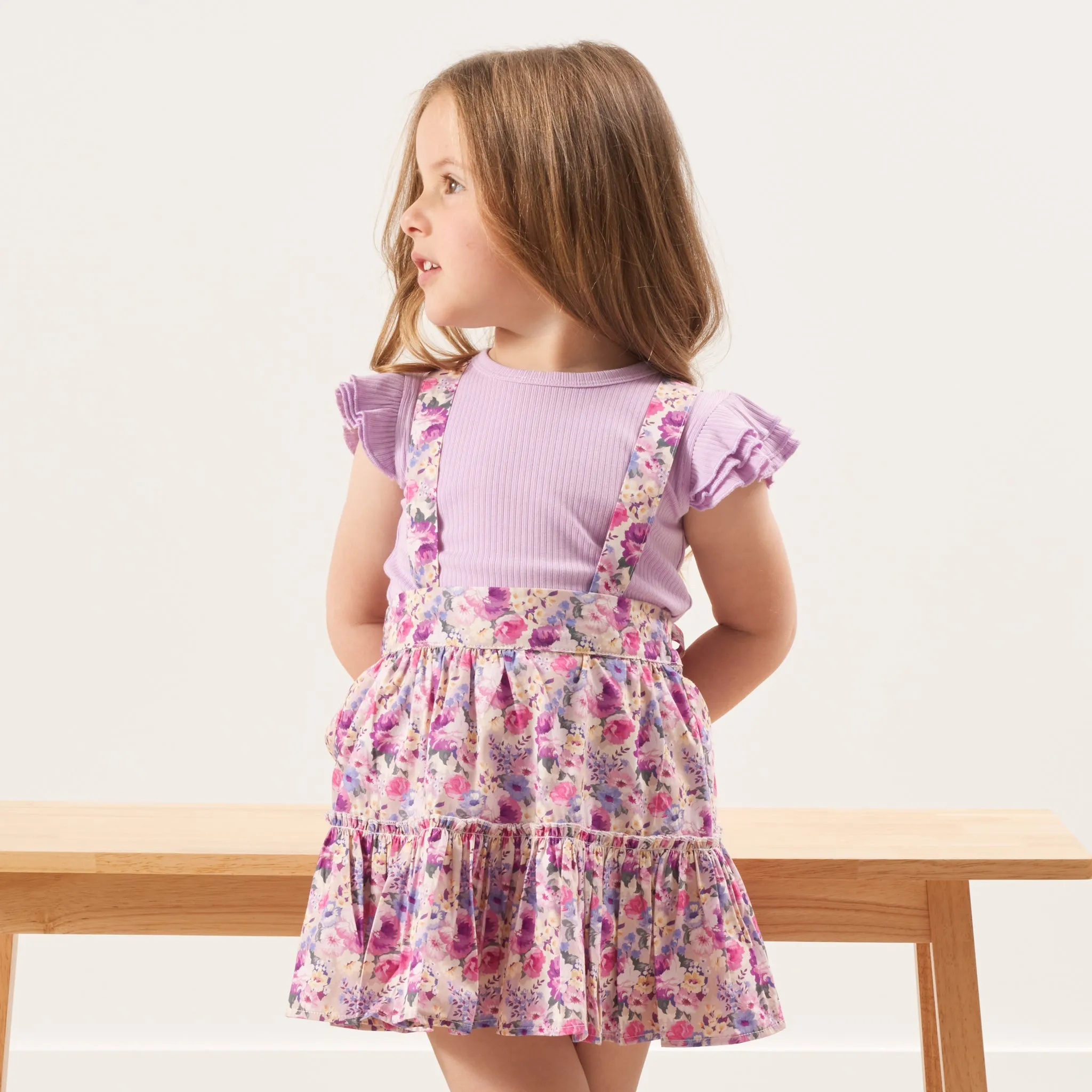 Ruffle Suspender Skirt - Talulah