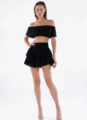 Ruth Ruffle Mini Skirt