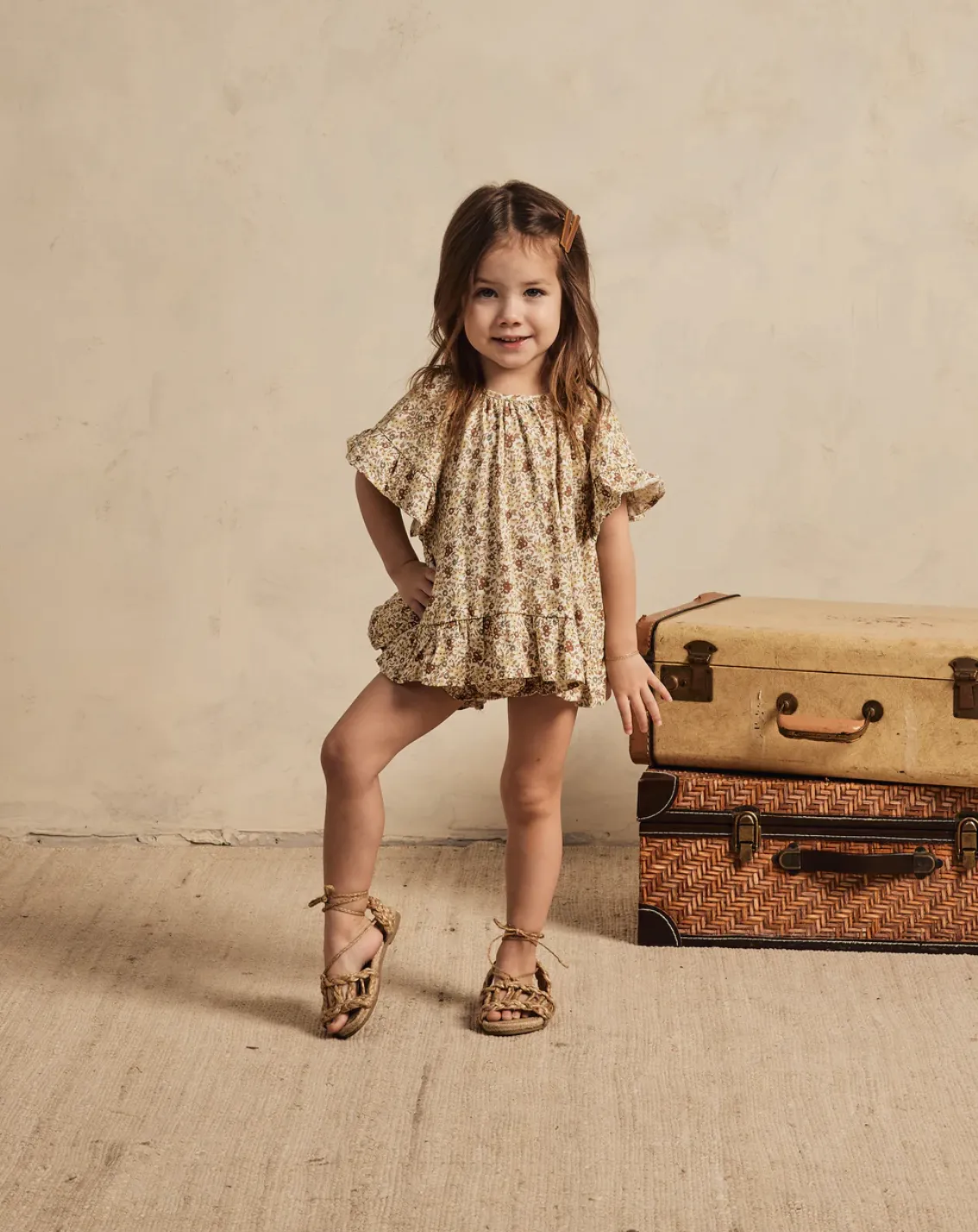 Rylee & Cru - Buttery Top and Bloomer Set - Flower Field