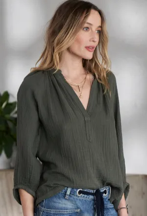 Sage Gauze Top