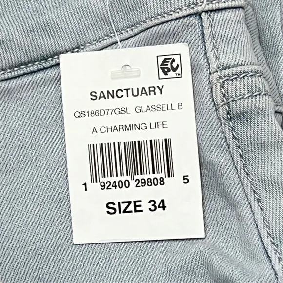 Sanctuary Ryan Denim Mini Skirt Light Wash Size 34” Waist