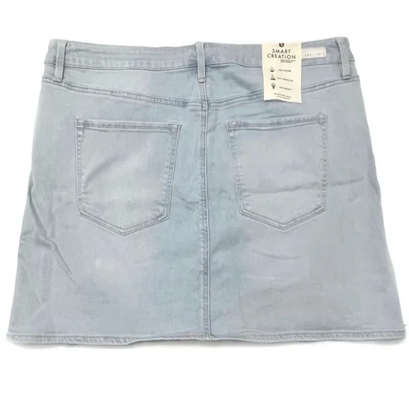Sanctuary Ryan Denim Mini Skirt Light Wash Size 34” Waist
