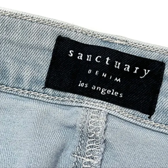 Sanctuary Ryan Denim Mini Skirt Light Wash Size 34” Waist