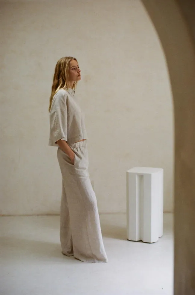 Sand Dune Linen Top