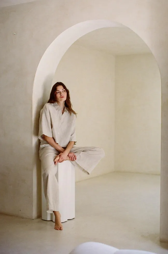 Sand Dune Linen Top